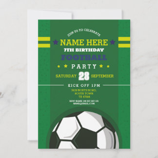 Football Party Einladung zum Geburtstag von Jungen