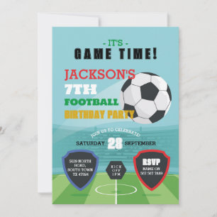 Football Party Einladung zum Geburtstag von Jungen