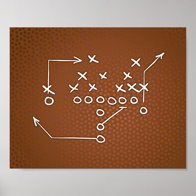 Football Party PLAYBOOK II Unterschrift drucken Poster (Vorne)