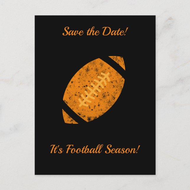 Football Party Tailgate liefert Black Gold Postkarte (Vorderseite)