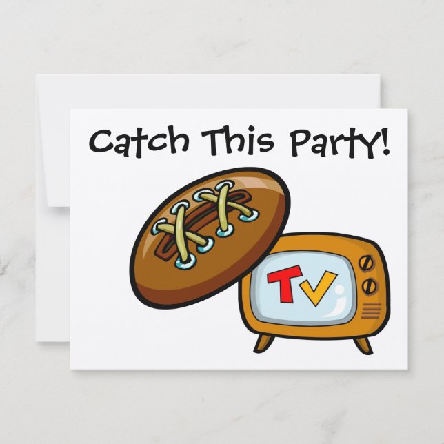 Football-Party von SRF Einladung (Vorderseite)