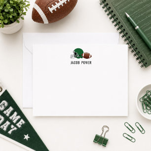 Football Personalisiert Monogram Initals Mitteilungskarte