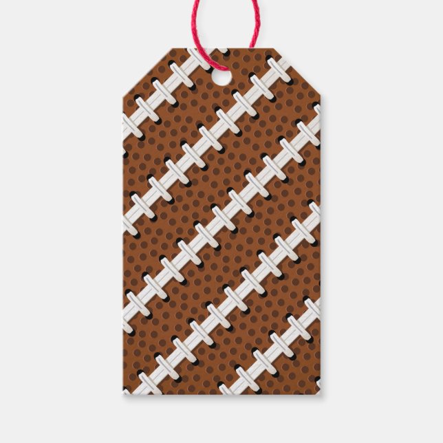 Football Pigskin Schnürsenkel Sportteam Trainer Geschenkanhänger (Vorderseite)