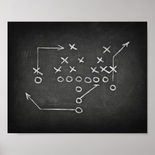 FOOTBALL PLAYBOOK Print Sports Decke Poster