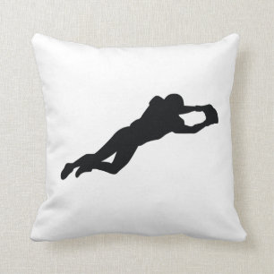Football Player Black Silhouette Kissen