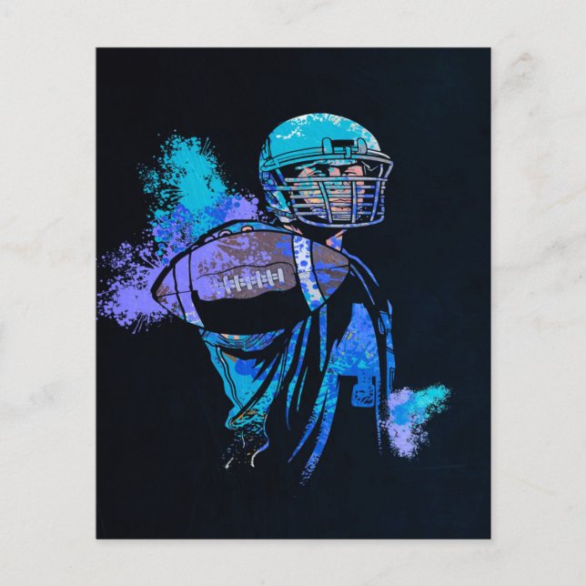 Football Player Canvas Print Flyer (Vorne)