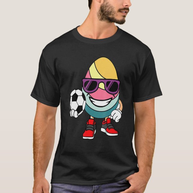 Football Player Egg Easter Day Funny Sports Boys K T-Shirt (Vorderseite)