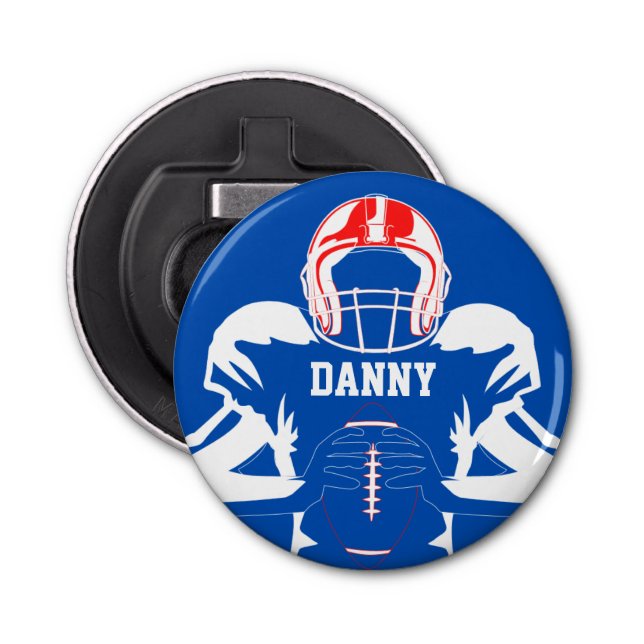 Football Player Personalisiert Bottle Opener Flaschenöffner (Vorderseite)