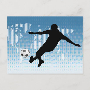 FOOTBALL PLAYER POSTKARTE