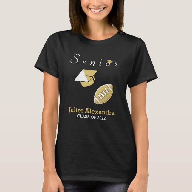 Football player Senior Graduate Class of 2022 T-Shirt (Vorderseite)