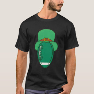 Football Player Sport Leprechaun Hat St Patrick's T-Shirt
