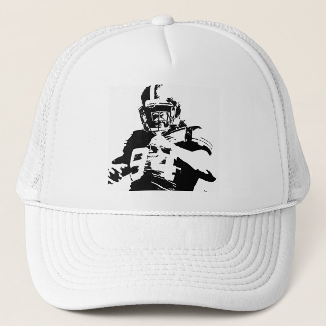 Football Player Trucker Hat Truckerkappe (Vorderseite)