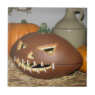 Football Pumpkin Fliese