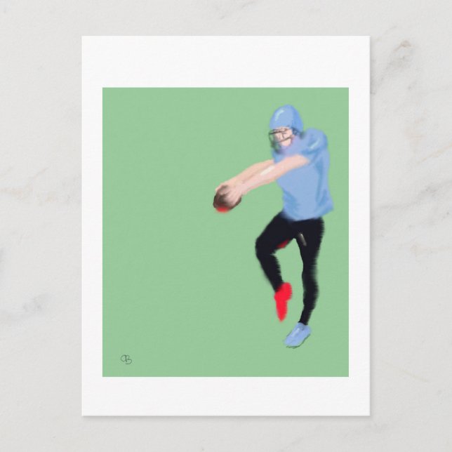 Football Punter Art Postkarte (Vorderseite)