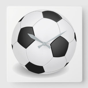 Football Quadratische Wanduhr