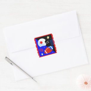 "Football" Quadratischer Aufkleber