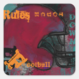 FOOTBALL QUADRATISCHER AUFKLEBER