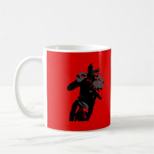 Football Red Pop Art Kaffeetasse