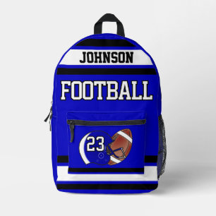 Football Royal Blue - Editable Bedruckter Rucksack
