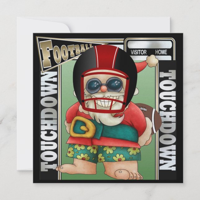 Football Santa Invitation - SRF Einladung (Vorderseite)