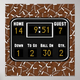 Football Scoreboard adaptieren Poster
