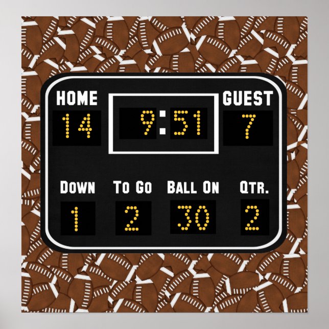Football Scoreboard adaptieren Poster (Vorne)
