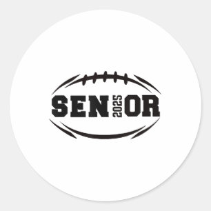 Football Senior 2025 Abschluss Jahr _1 Runder Aufkleber