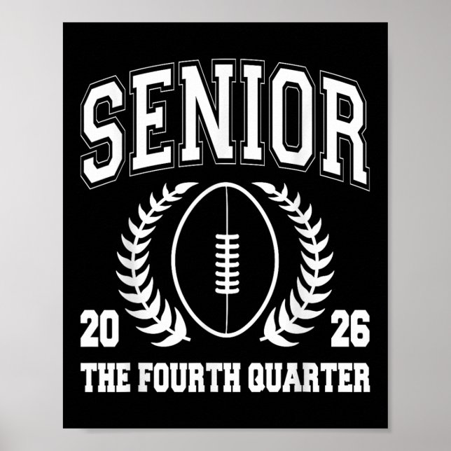 Football Senior Cl Of 2026 High School Senior 4th  Poster (Vorne)