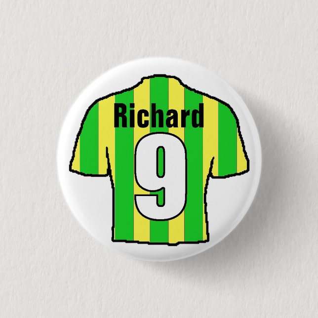 Football Shirt Design. Fußballfan Button (Vorderseite)