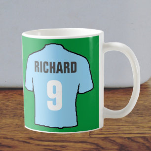 Football shirt design in sky blue. kaffeetasse