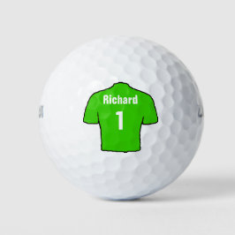 Football Shirt Design on Football Fan's Golfball