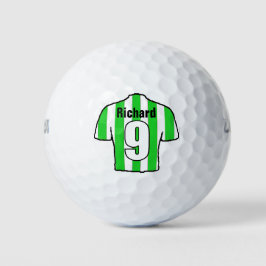 Football Shirt Design on Football Fan's Golfball