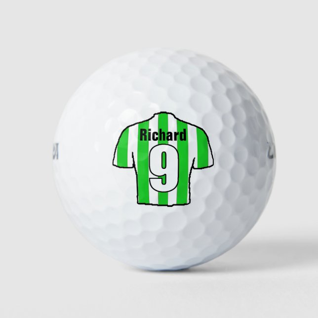 Football Shirt Design on Football Fan's Golfball (Vorderseite)