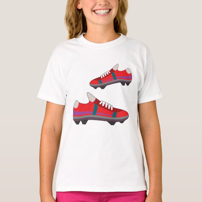 Football Shoes Girls T - Shirt (Vorderseite)
