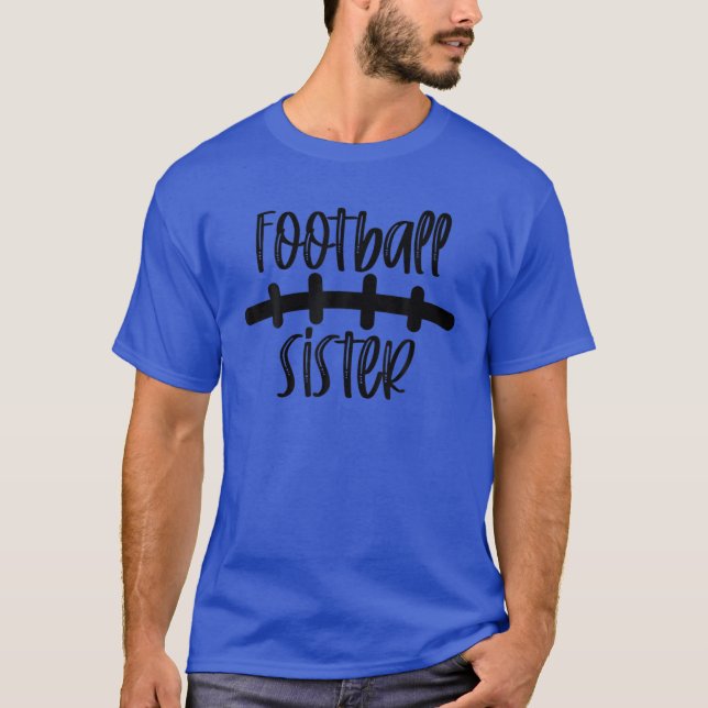 Football Sister School Spirit Team Mascot Spiel Ni T-Shirt (Vorderseite)