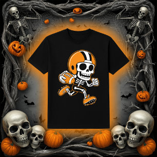 Football Skelett Running Back Halloween T-Shirt