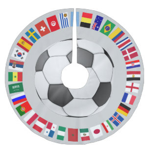 FOOTBALL SOCCER 2018 TEAM FLAGS SYMBOL CIRCLE POLYESTER WEIHNACHTSBAUMDECKE