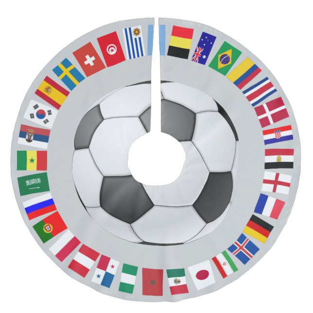 FOOTBALL SOCCER 2018 TEAM FLAGS SYMBOL CIRCLE POLYESTER WEIHNACHTSBAUMDECKE (Vorderseite)