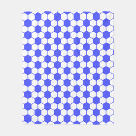 Football / Soccer Ball Texture - White and Blue  Fleecedecke