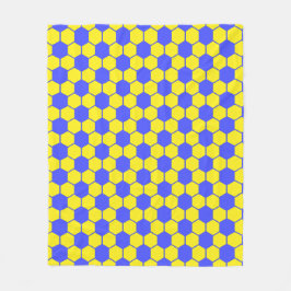 Football / Soccer Ball Texture - Yellow & Blue  Fleecedecke