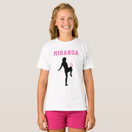 Football Soccer Girls Personalised Team Player T-Shirt
