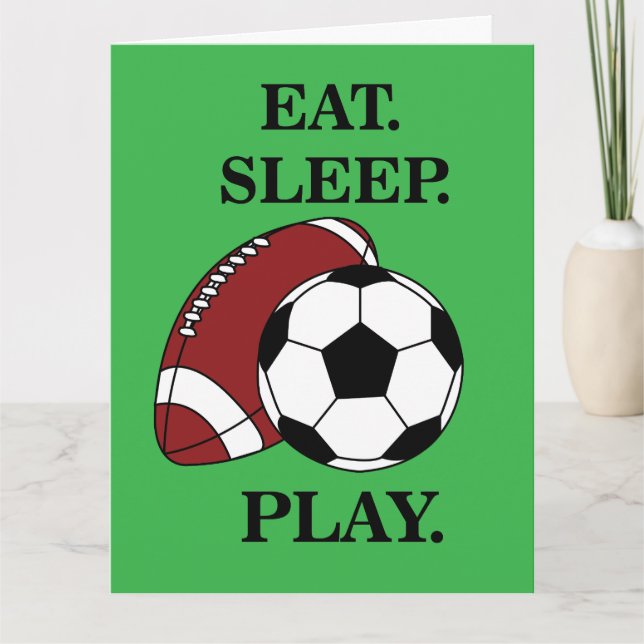Football Soccer Player Coach Birthday Karte (Vorderseite)