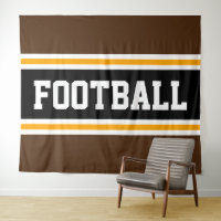 FOOTBALL Spaß Braun Gelbe Streifen