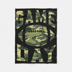 Football-Spieltag Game Day Tarnflagge Patriotisch Fleecedecke