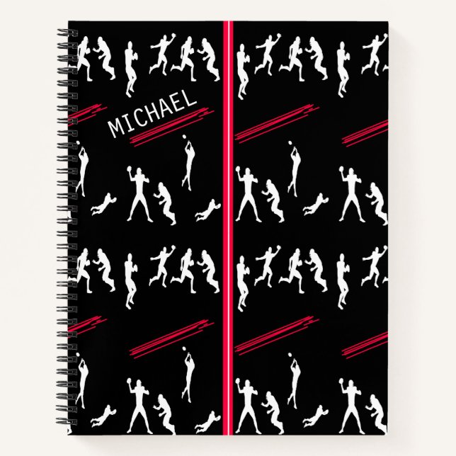 FOOTBALL SPIRAL NOTEBOOK DESIGN NOTIZBUCH (Vorderseite)