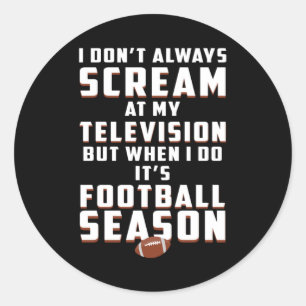 Football Sports Game American Team Funny Gift Idee Runder Aufkleber