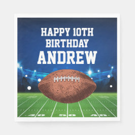 Football Sports Happy Birthday Napkins Serviette
