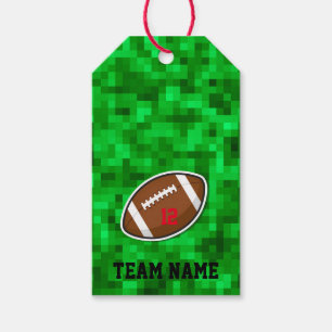 Football Sports Number Team Pixililated Green Fiel Geschenkanhänger
