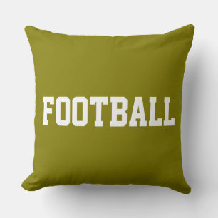 FOOTBALL Sporty Athletic 70er Jahre Text auf golde Kissen