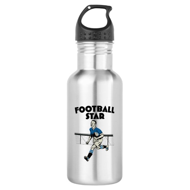 Football Star Edelstahlflasche (Vorderseite)